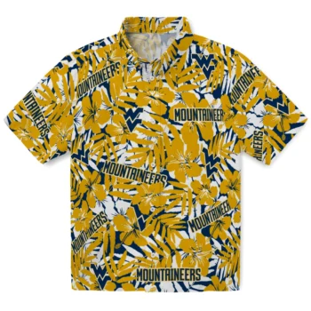 west virginia mountaineers hibiscus overlay hawaiian shirts best selling