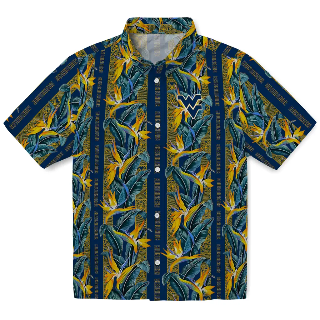 West Virginia Mountaineers Hawaiian Shirt - Paradise Vines west virginia mountaineers paradise vines blue hawaiian shirts best selling