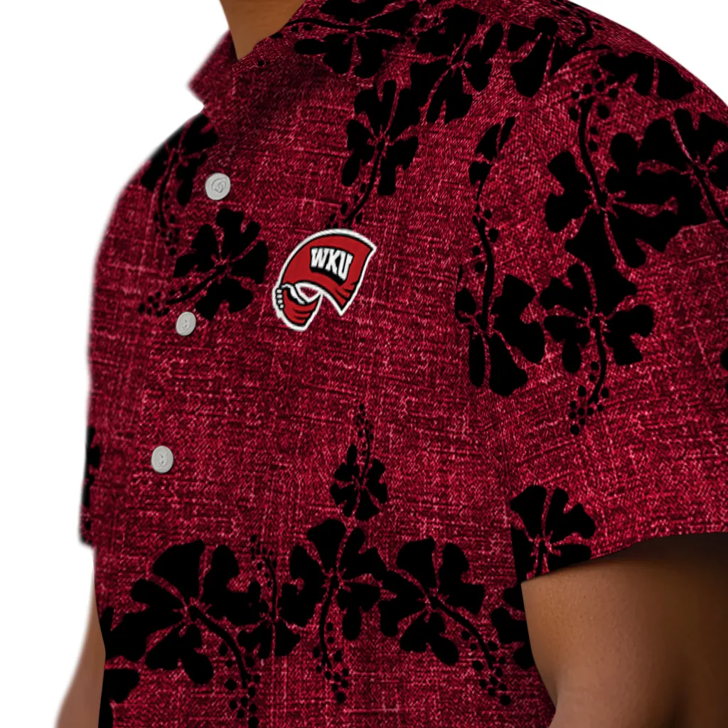 Western Kentucky Hilltoppers Hawaiian Shirt - 50th State Flower western kentucky hilltoppers hibiscus petals red hawaiian shirts trendy