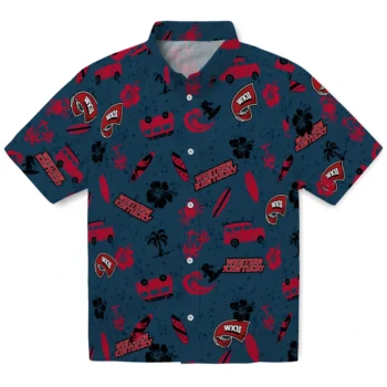 western kentucky hilltoppers beach vibe navy hawaiian shirts best selling