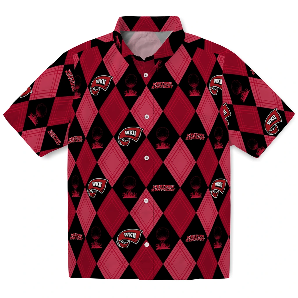 Western Kentucky Hilltoppers Hawaiian Shirt - Golfing Plaid western kentucky hilltoppers balloon plaid red hawaiian shirts best selling