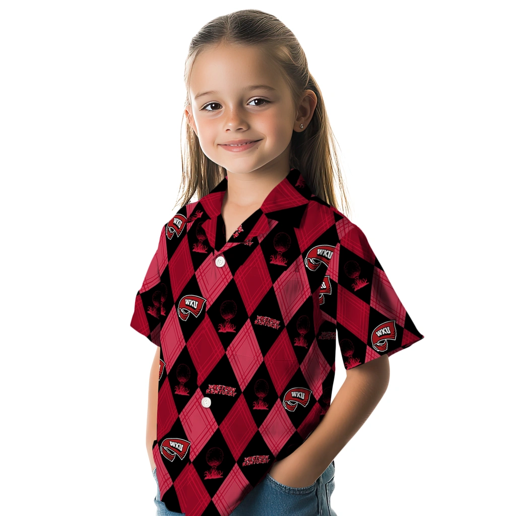Western Kentucky Hilltoppers Hawaiian Shirt - Golfing Plaid western kentucky hilltoppers balloon plaid red hawaiian shirts premium grade