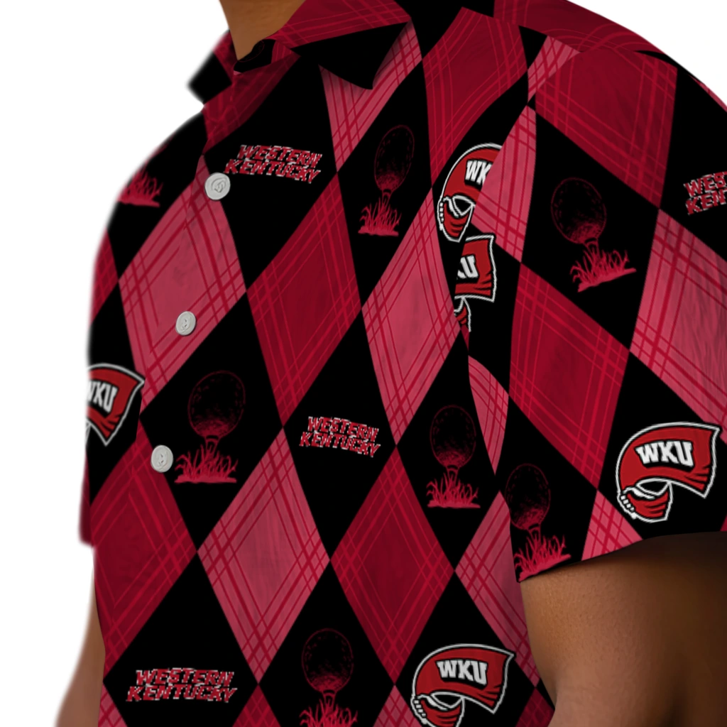Western Kentucky Hilltoppers Hawaiian Shirt - Golfing Plaid western kentucky hilltoppers balloon plaid red hawaiian shirts trendy