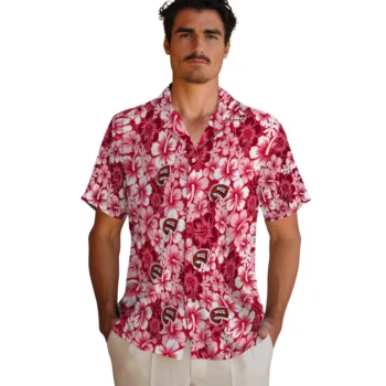 western kentucky hilltoppers hibiscus blooms red hawaiian shirts fashion forward