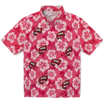western kentucky hilltoppers hibiscus cluster red hawaiian shirts best selling
