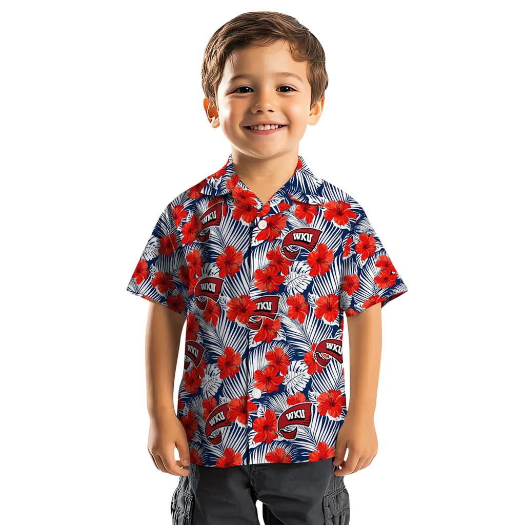 Western Kentucky Hilltoppers Hawaiian Shirt - Hibiscus Fiesta western kentucky hilltoppers hibiscus fiesta red royal blue hawaiian shirts top rated