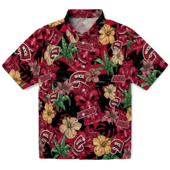 western kentucky hilltoppers tiki jungle red hawaiian shirts best selling