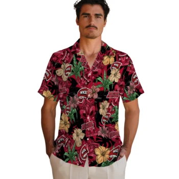 western kentucky hilltoppers tiki jungle red hawaiian shirts fashion forward