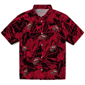 western kentucky hilltoppers monstera layer red hawaiian shirts best selling