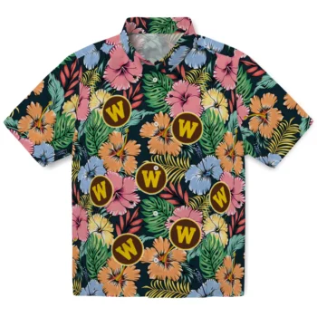 western michigan broncos brilliant hibiscus garden hawaiian shirts best selling
