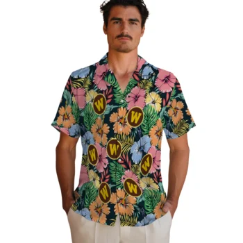 western michigan broncos brilliant hibiscus garden hawaiian shirts fashion forward