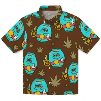 western michigan broncos bong smile brown hawaiian shirts best selling