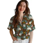 Western Michigan Broncos Hawaiian Shirt – Flamingo and Hibiscus