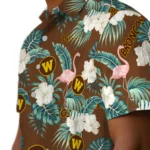 Western Michigan Broncos Hawaiian Shirt – Flamingo and Hibiscus
