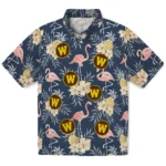Western Michigan Broncos Hawaiian Shirt – Flamingo Hibiscus