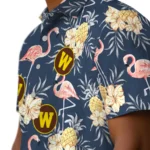 Western Michigan Broncos Hawaiian Shirt – Flamingo Hibiscus