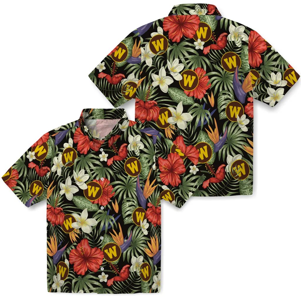 Western Michigan Broncos Hawaiian Shirt - Hawaii Floral Hibiscus western michigan broncos hibiscus bird hawaiian shirts high quality