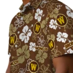 Western Michigan Broncos Hawaiian Shirt – Hibiscus Flower Design