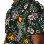 Western Michigan Broncos Hawaiian Shirt – Hibiscus Leaves Pattern