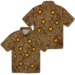 Western Michigan Broncos Hawaiian Shirt – Leaf Outline
