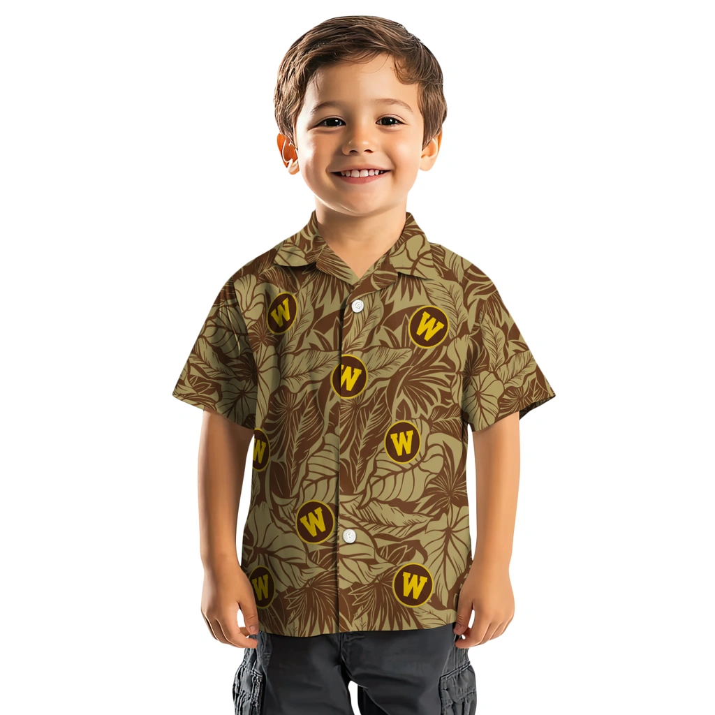 Western Michigan Broncos Hawaiian Shirt - Monstera Layer western michigan broncos monstera layer brown hawaiian shirts top rated