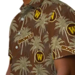 Western Michigan Broncos Hawaiian Shirt – Palm Tree Motif