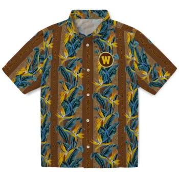 western michigan broncos paradise vines brown hawaiian shirts best selling