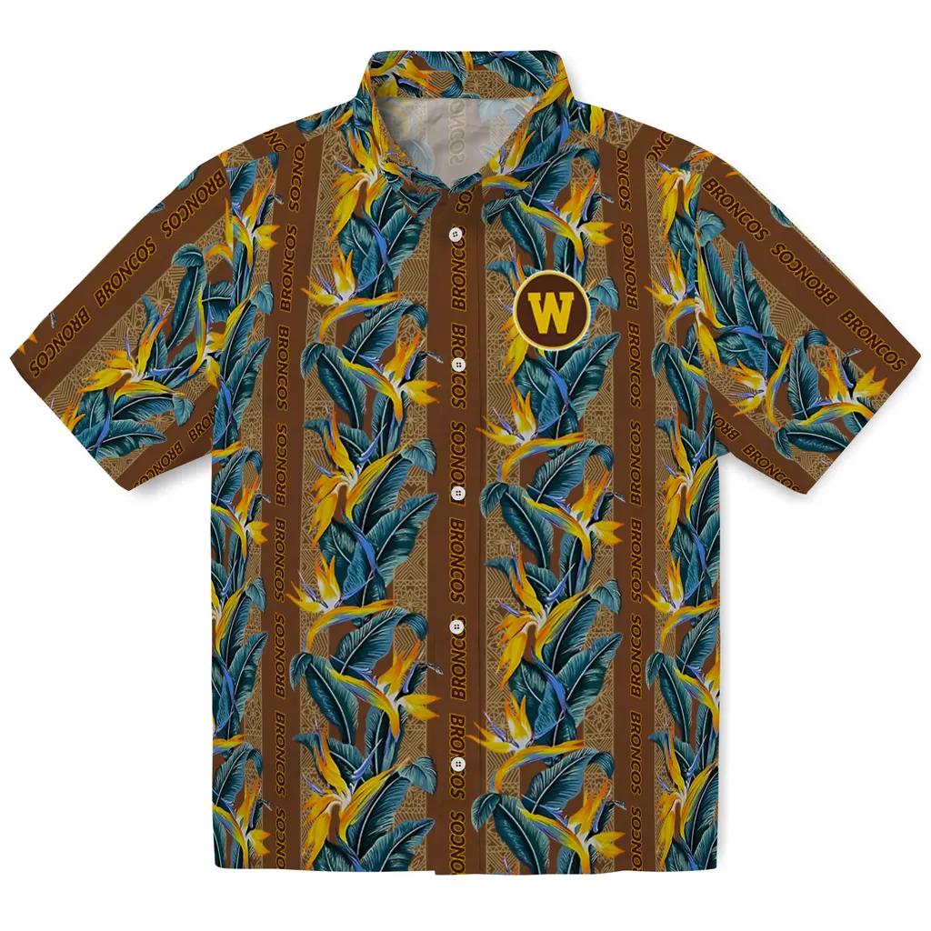 Western Michigan Broncos Hawaiian Shirt - Paradise Vines western michigan broncos paradise vines brown hawaiian shirts best selling
