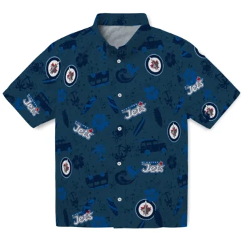 winnipeg jets beach vibe navy hawaiian shirts best selling