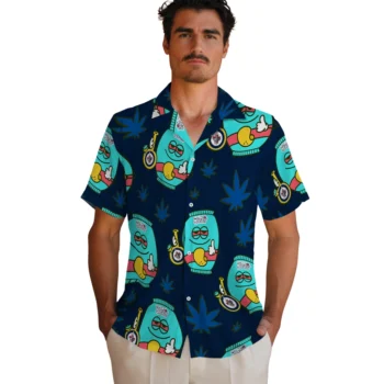 winnipeg jets bong smile blue hawaiian shirts fashion forward