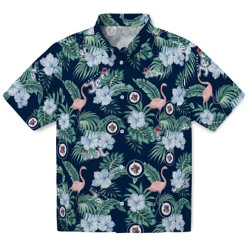 winnipeg jets flamingo palms blue hawaiian shirts best selling