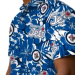 Winnipeg Jets Hawaiian Shirt – Hibiscus Overlay