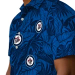 Winnipeg Jets Hawaiian Shirt – Monstera Layer