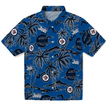 winnipeg jets palm sunset hawaiian shirts best selling