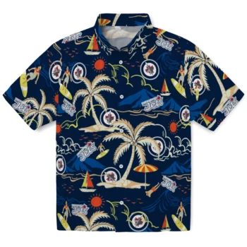 winnipeg jets palm tree island blue hawaiian shirts best selling