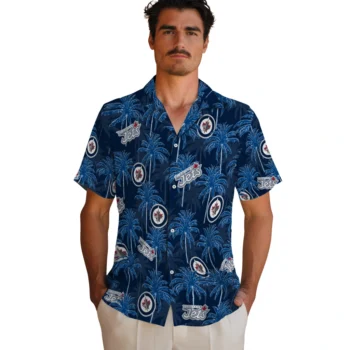winnipeg jets palm grove blue hawaiian shirts fashion forward