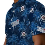 Winnipeg Jets Hawaiian Shirt – Palm Tree Motif