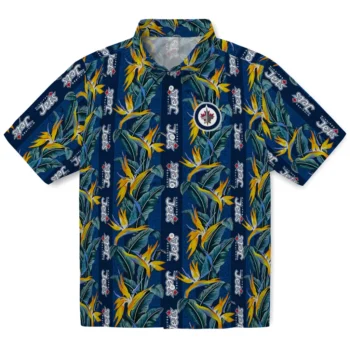 winnipeg jets paradise vines blue hawaiian shirts best selling