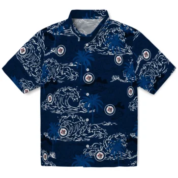 winnipeg jets wave palm blue hawaiian shirts best selling