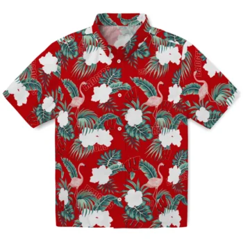 wisconsin badgers flamingo palms red hawaiian shirts best selling