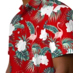 Wisconsin Badgers Hawaiian Shirt – Flamingo and Hibiscus