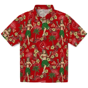wisconsin badgers hawaiian girls design red hawaiian shirts best selling