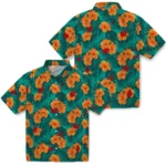 Wisconsin Badgers Hawaiian Shirt – Hibiscus and Palm Leaves