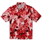 Wisconsin Badgers Hawaiian Shirt – Hibiscus Arrangement