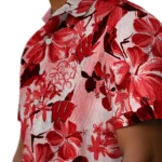 Wisconsin Badgers Hawaiian Shirt – Hibiscus Arrangement