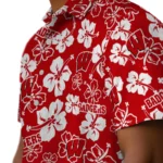 Wisconsin Badgers Hawaiian Shirt – Hibiscus Flower Design