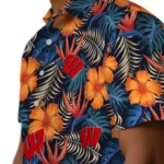 Wisconsin Badgers Hawaiian Shirt – Hibiscus Foliage