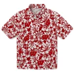 Wisconsin Badgers Hawaiian Shirt – Hibiscus Motif
