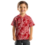 Wisconsin Badgers Hawaiian Shirt – Leaf Outline