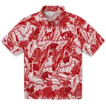 Wisconsin Badgers Hawaiian Shirt – Monstera Layer